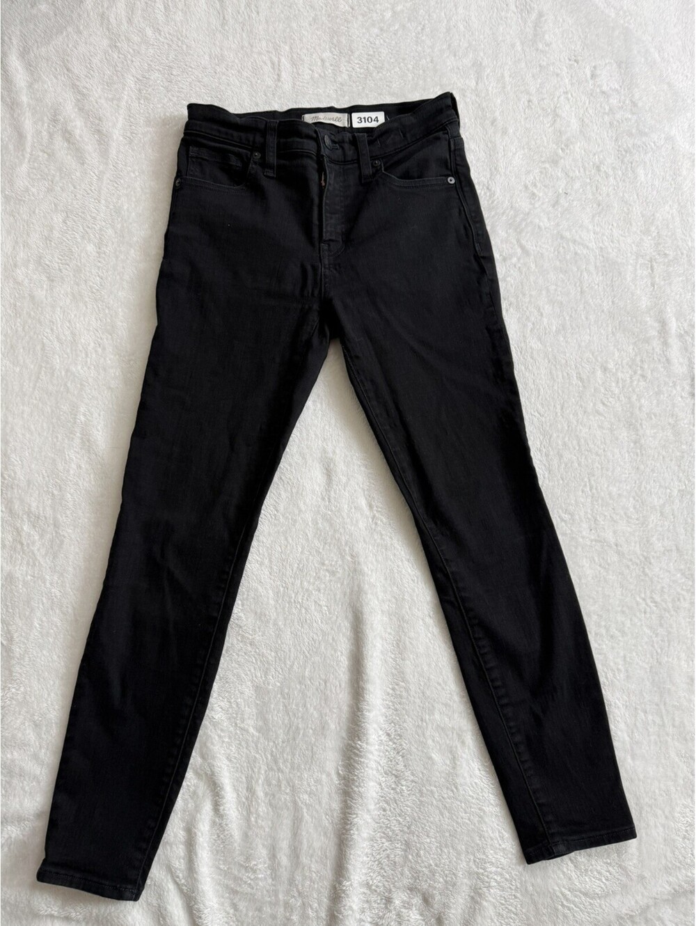 Madewell 5 Pocket Style 9" Mid-Rise Skinny Jeans Womens 26 Black